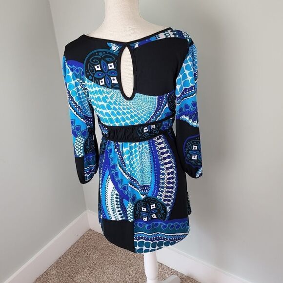 New Directions Women’s Pull Over 3/4 Sleeve Midi Scoop Neck Dress Size Small - Picture 3 of 6